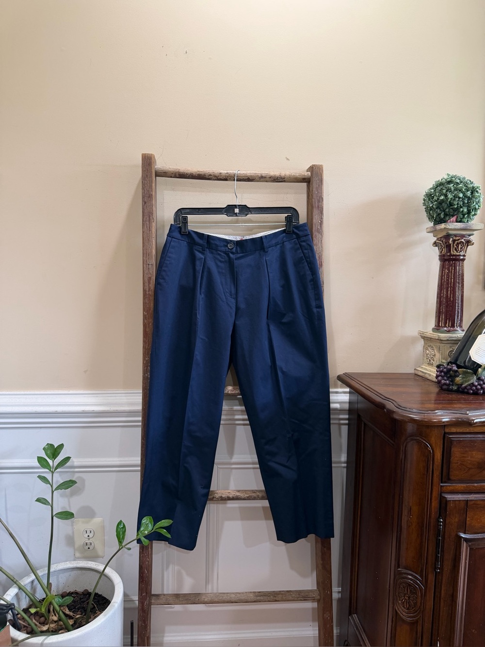 Brooks Brothers Ankle  Navy Pleated Pants